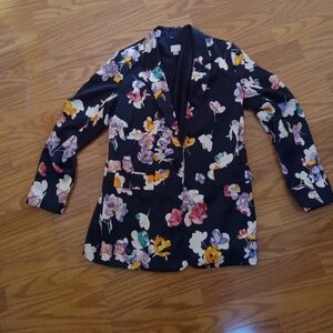 A New Day Size XS Navy floral Blazer Jacket